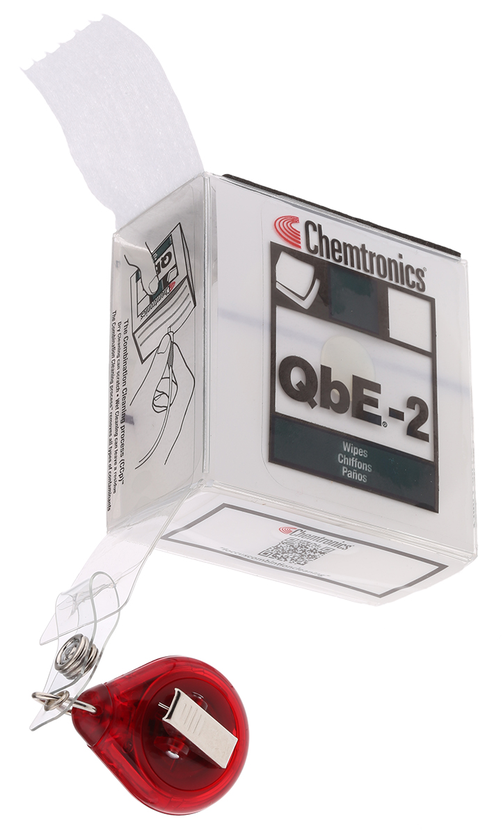 Chemtronics Fibre Optic Cleaning Wipe for End-Face Connector Cleaning, Splice Preparation, Buffer, 200