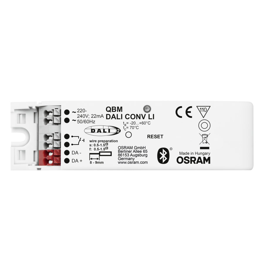 qbm-dali-conv-li Osram, 250 mA Output LED Driver Accessory, 1.9W