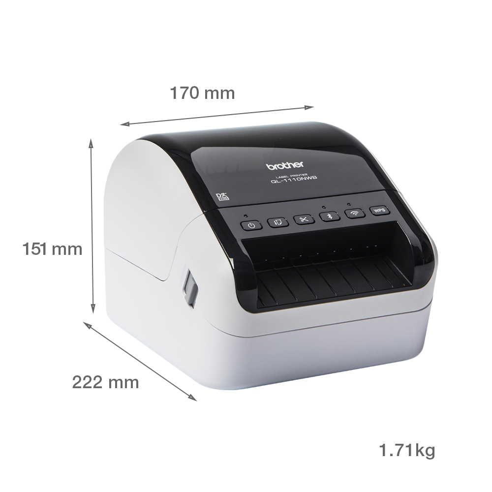 ql1110nwbczu1 Brother QL1110NWBC Label Printer, 103.6 mm Max Label Width