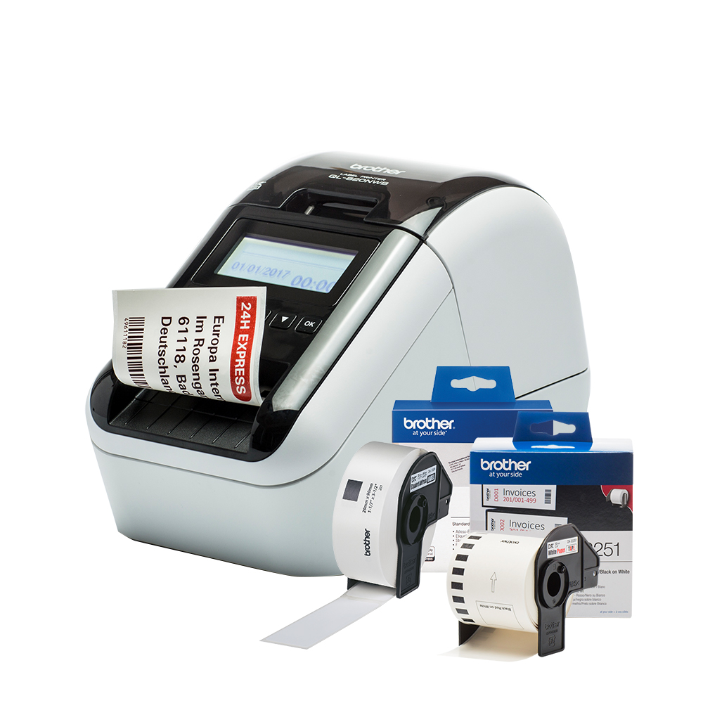 Brother QL820NWBC Label Printer, 62 mm Max Label Width