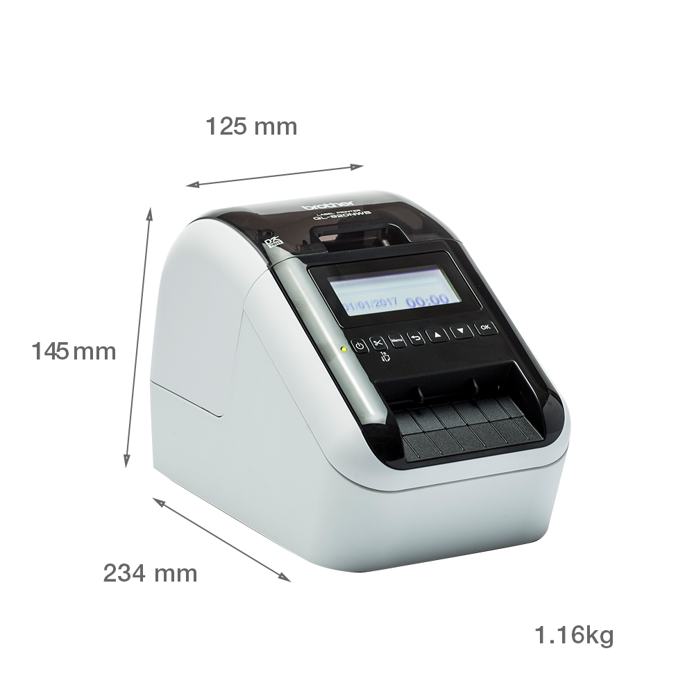 ql820nwbc Brother QL820NWBC Label Printer, 62 mm Max Label Width