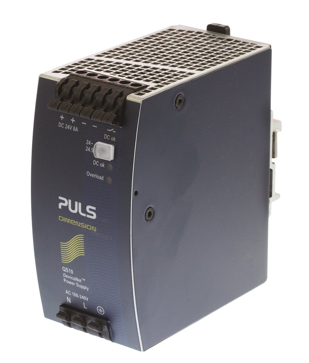 PULS DIMENSION Switched Mode DIN Rail Power Supply 240V ac AC Input 24.5V dc, 8 A Output DC 192 W
