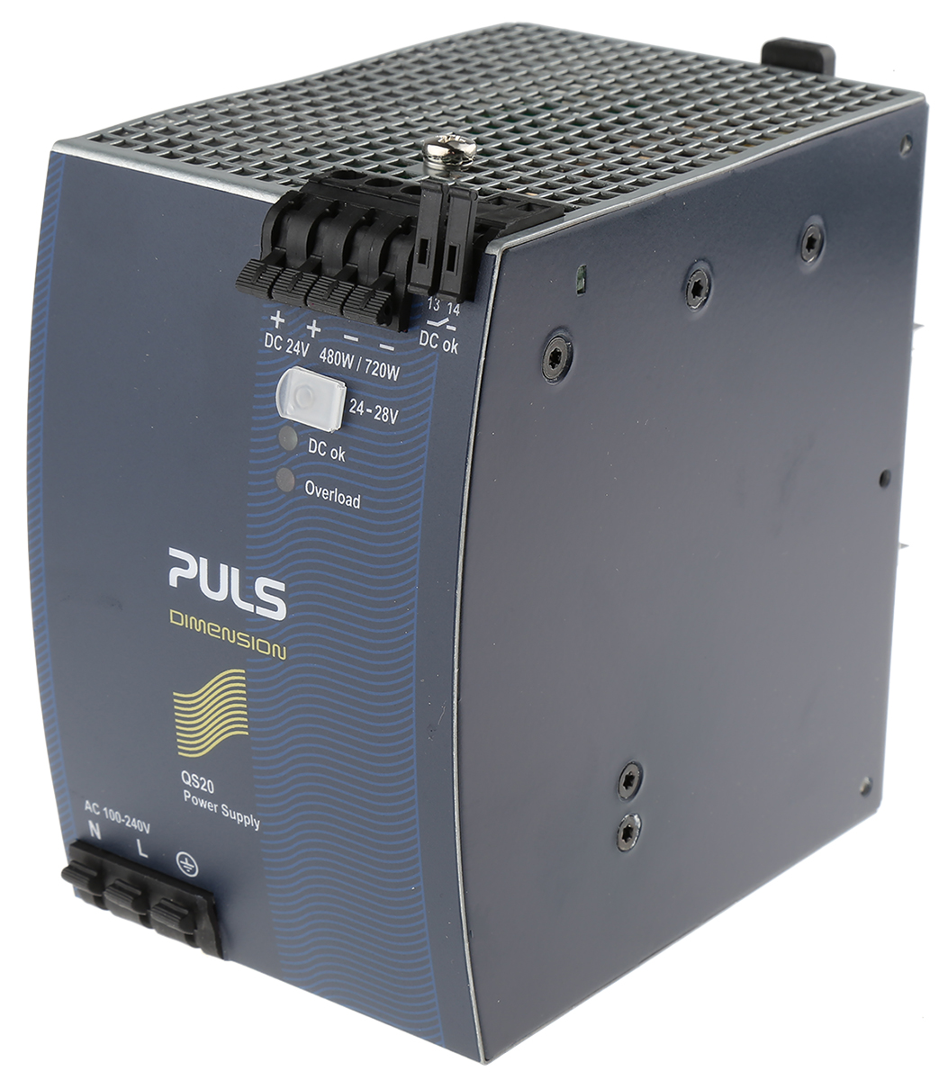 PULS DIMENSION Switched Mode DIN Rail Power Supply 240V ac AC Input 28V dc, 20 A Output DC 480 W