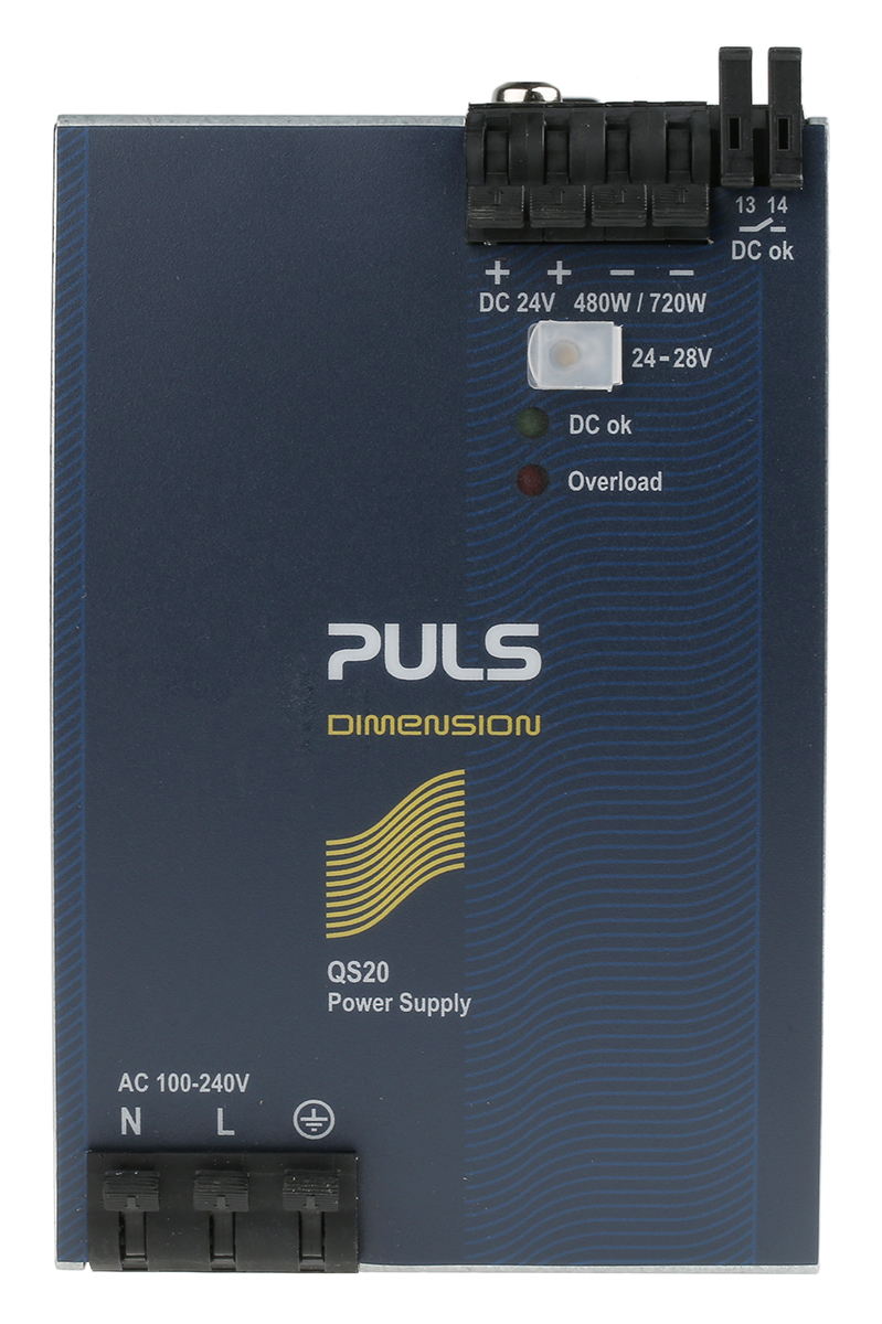 PULS DIMENSION Switched Mode DIN Rail Power Supply 240V ac AC Input 28V dc, 20 A Output DC 480 W