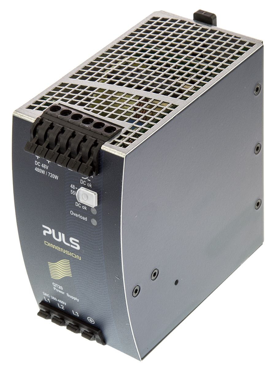 PULS DIMENSION Switched Mode DIN Rail Power Supply 480V ac AC Input 55V dc, 10 A Output DC 480 W