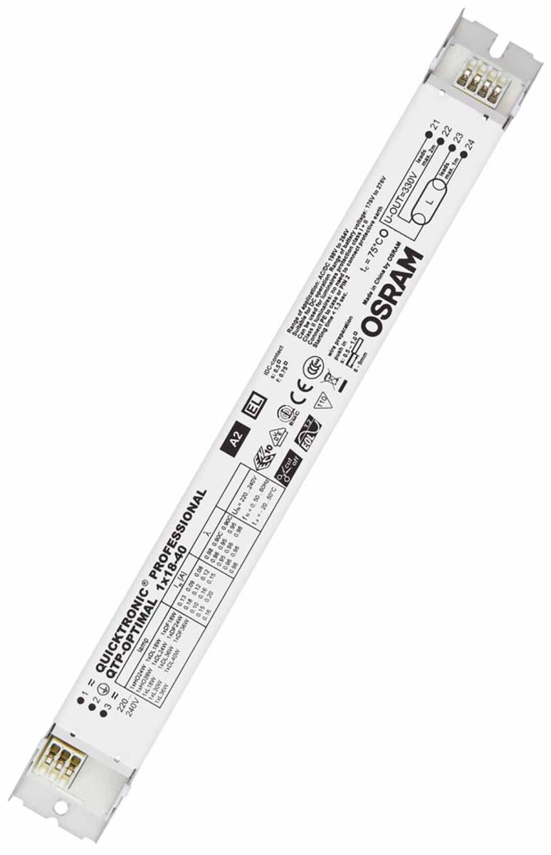 Osram 40 W Electronic Fluorescent Lighting Ballast, 220V, 240 V