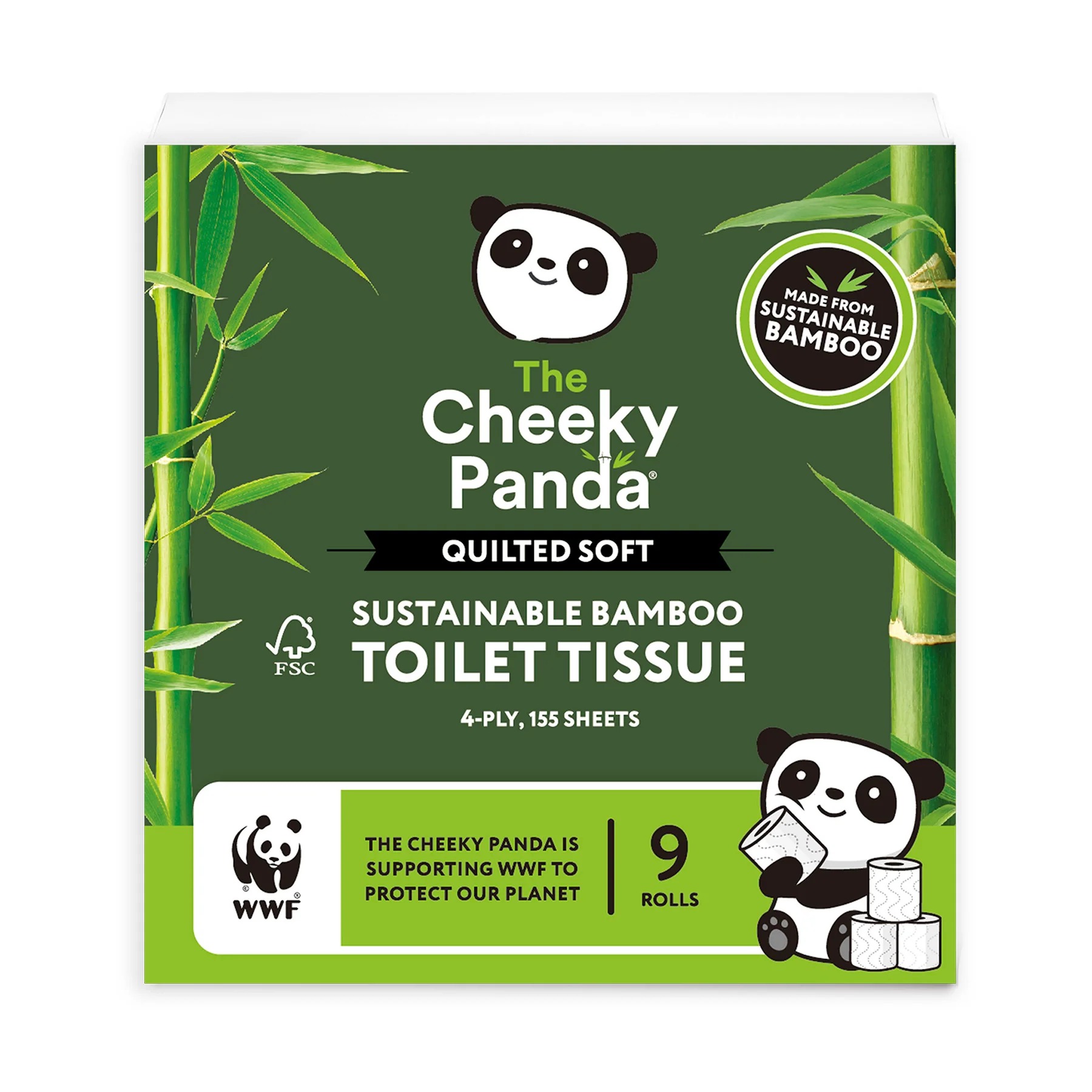 The Cheeky Panda Ltd 9 rolls of 155 Sheets Paper Hand Towels, 4