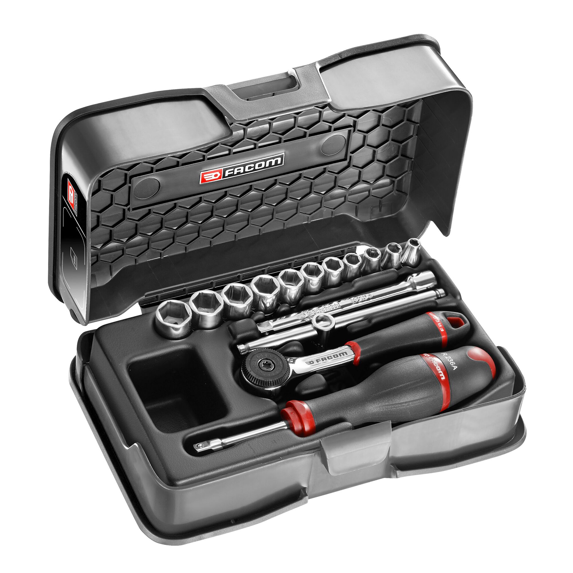 Facom 15-Piece 1/4 in 6 Point Socket Set