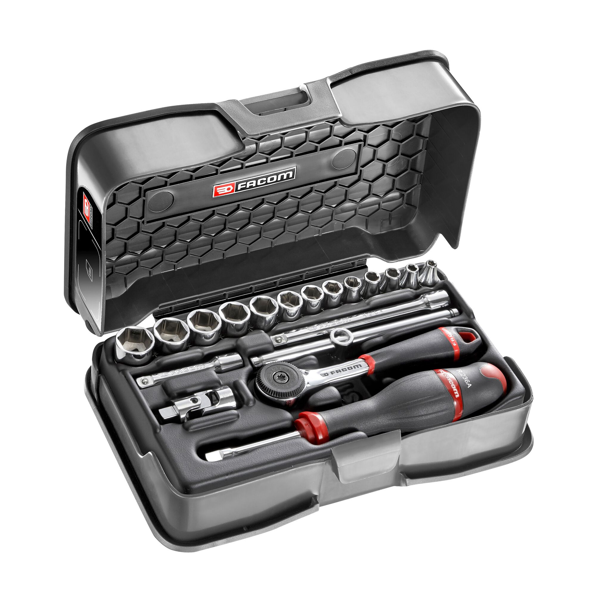 Facom 19-Piece 1/4 in 6 Point Socket Set