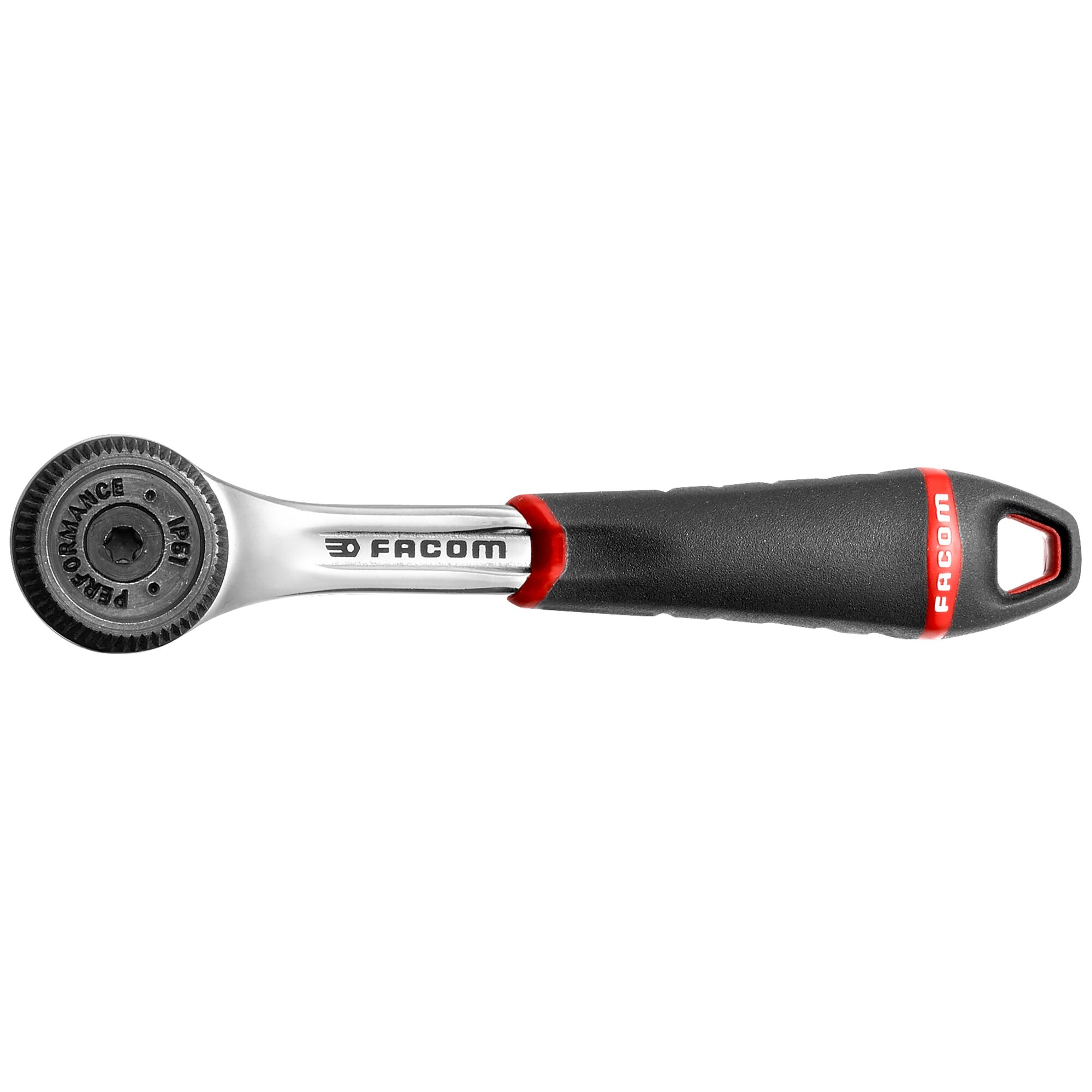 r161b Facom R.161B 1/4 in Ratchet with Bi-Material Elastomer Handle, 121.2mm Overall