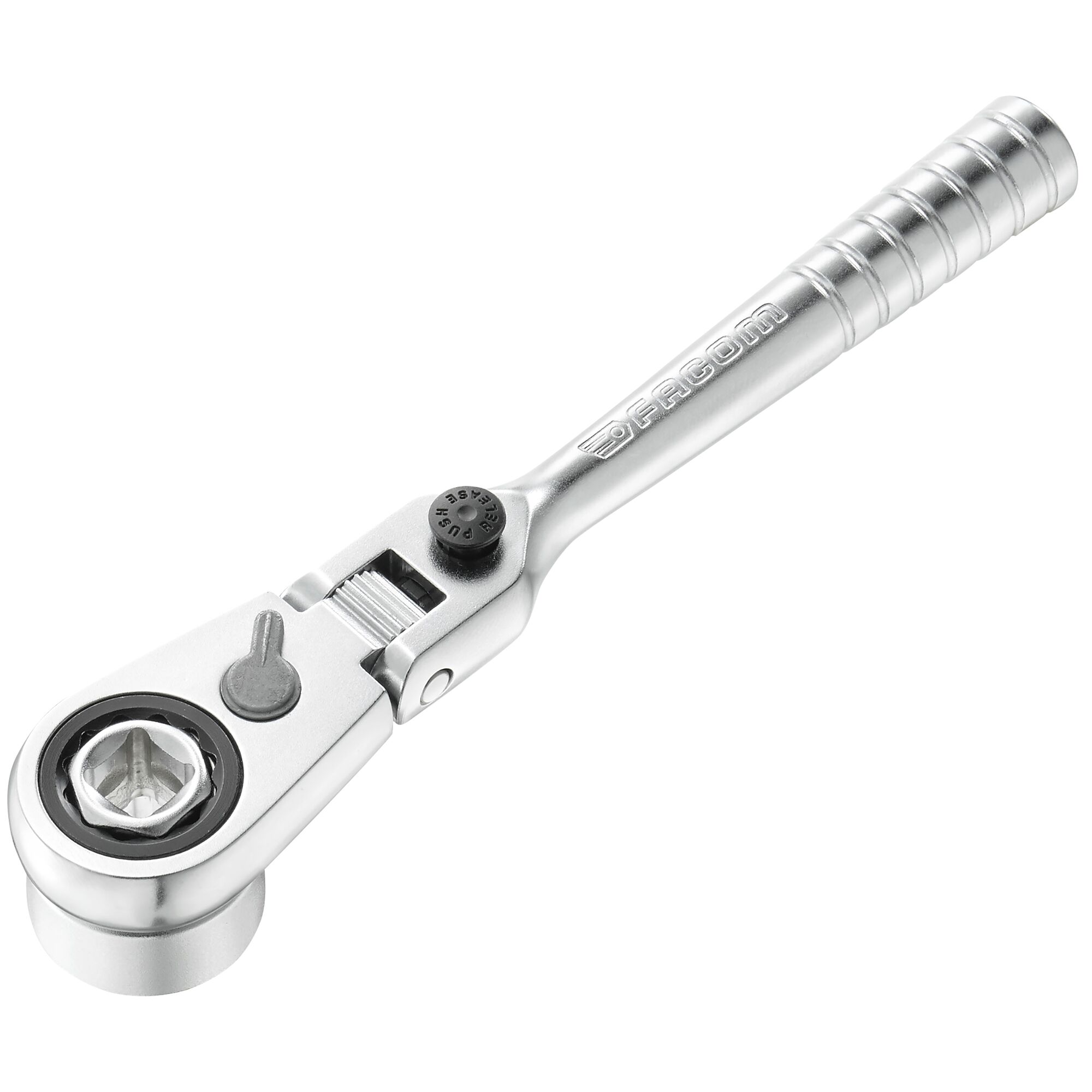 r180hx Facom R.180HX 1/4 in Ratchet with Tube Handle, 115mm Overall