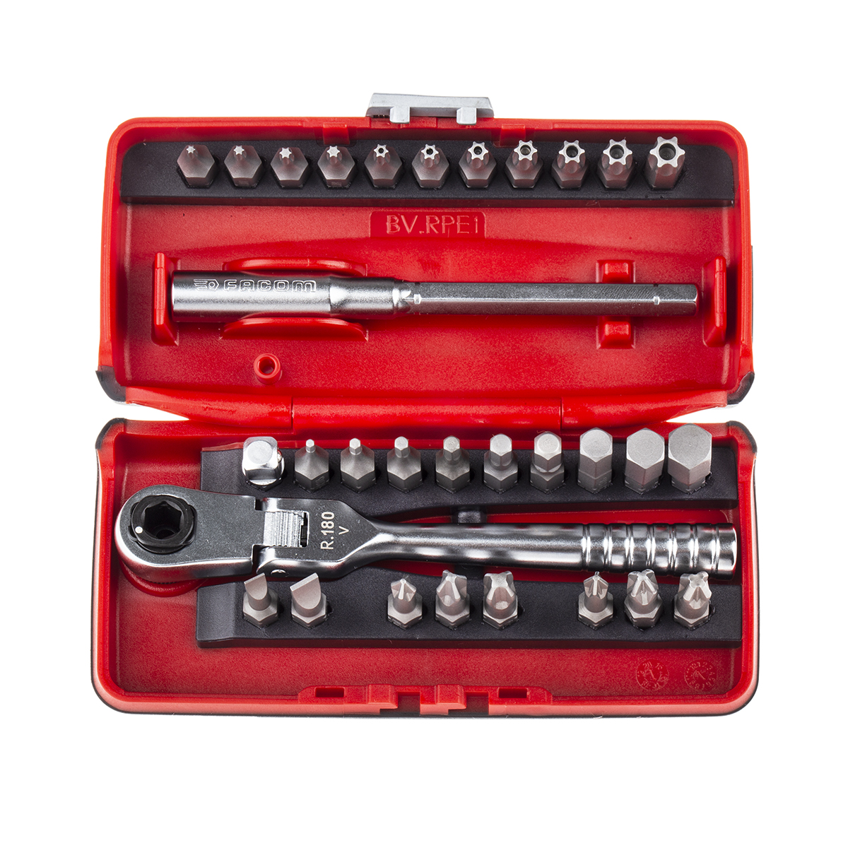 r180j31pb Facom, Hex, Phillips, Pozidriv, Slotted, Torx Driver Bit 31 Pieces
