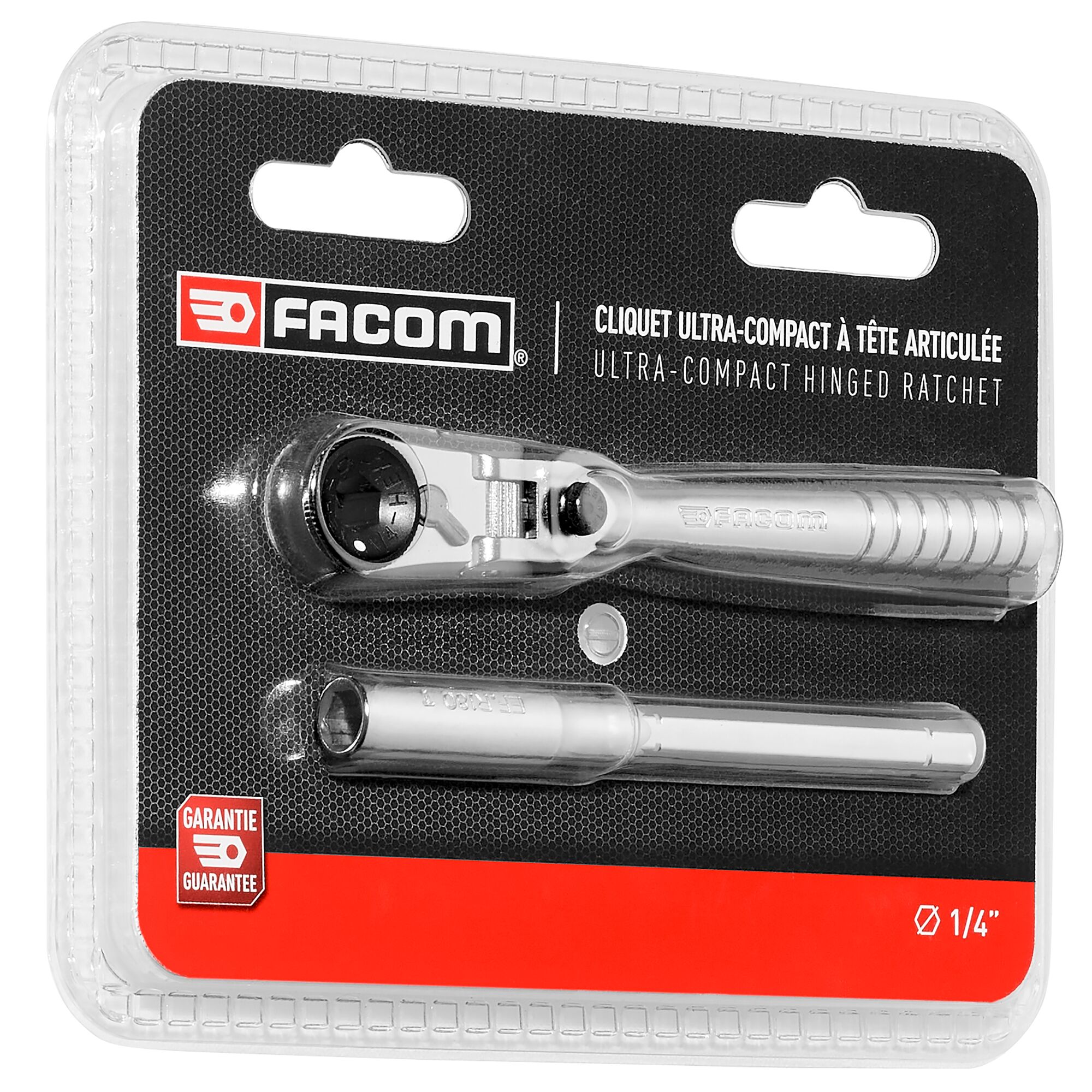 r180pb Facom R.180PB 1/4 in Ratchet with Tube Handle, 115mm Overall