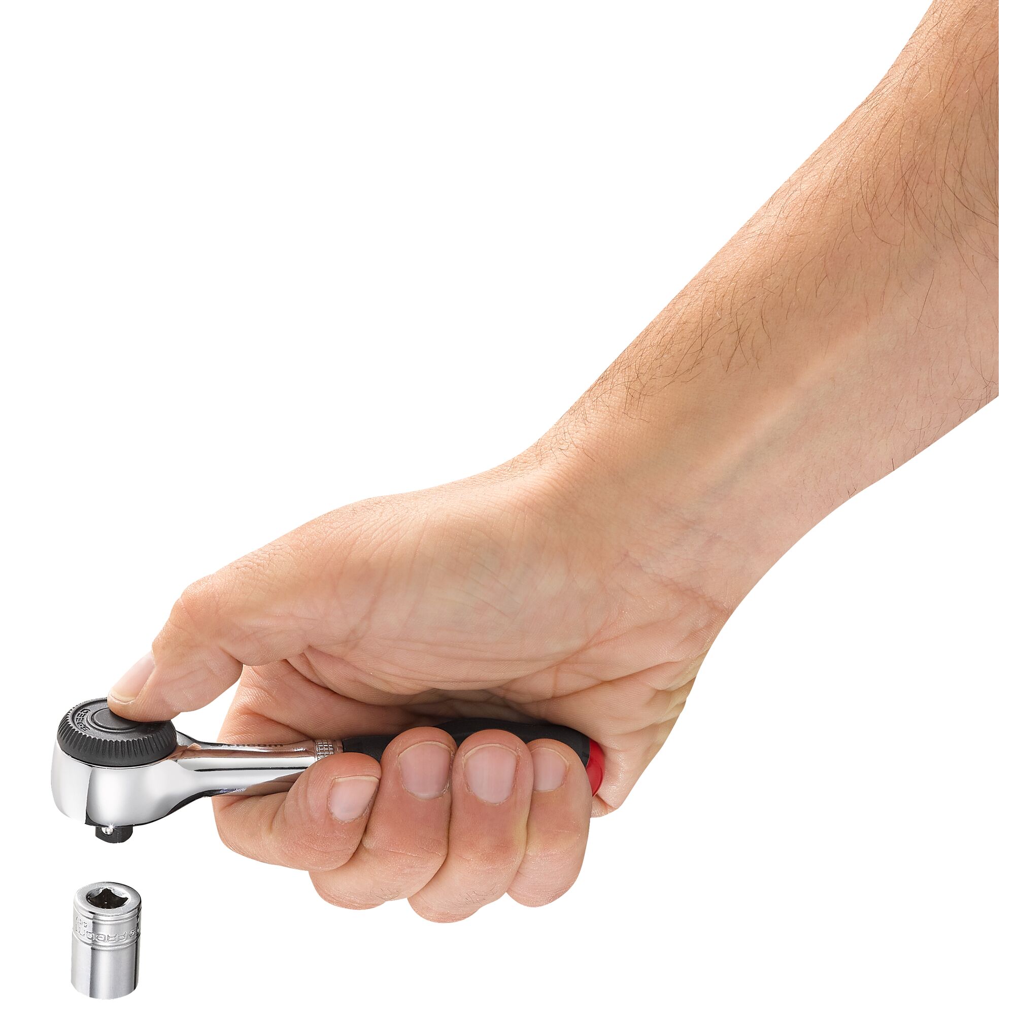 r360 Facom R.360 1/4 in Ratchet with Bi-Material Elastomer Handle, 106mm Overall