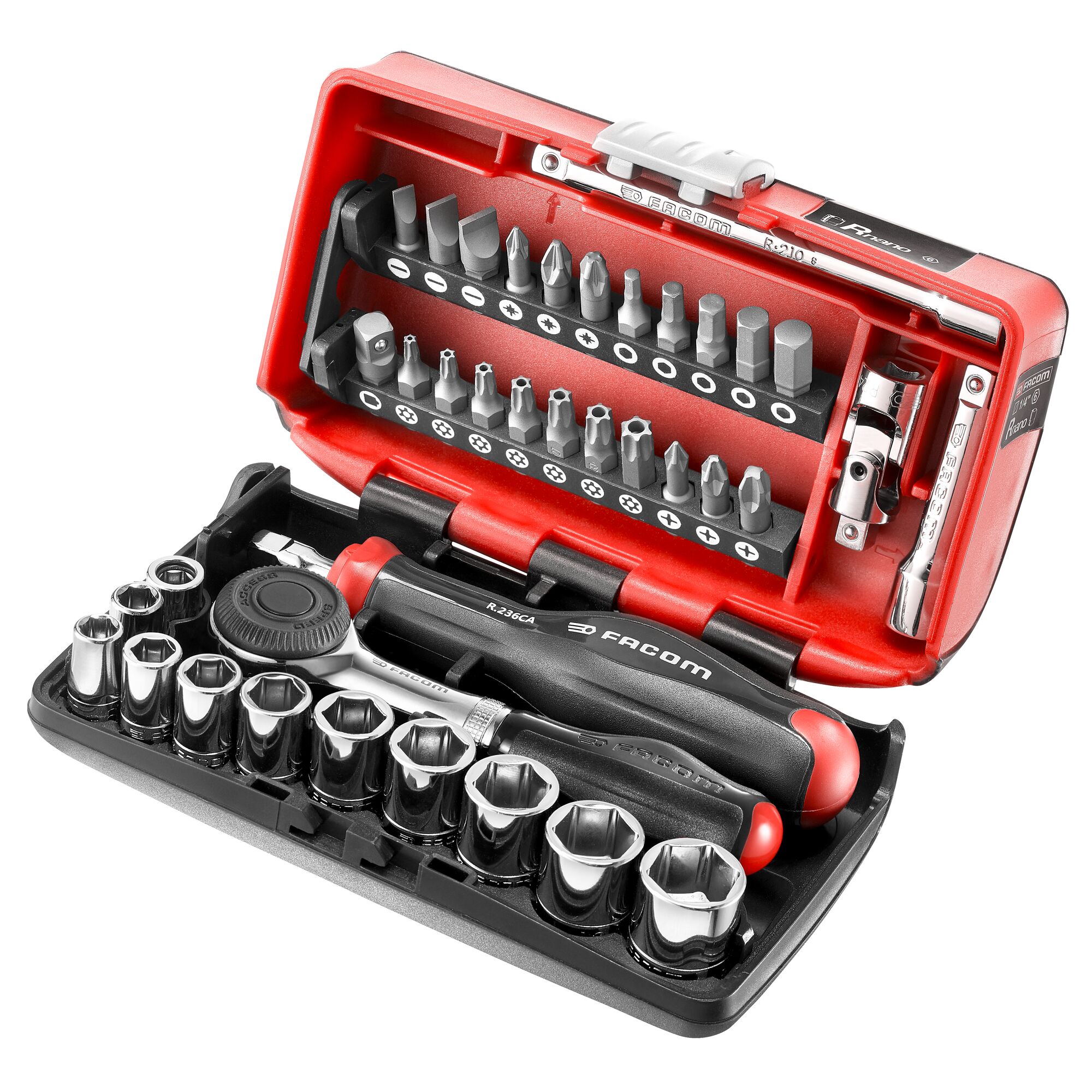 r360nano-u1 Facom 38-Piece 1/4 in 6 Point Socket Set