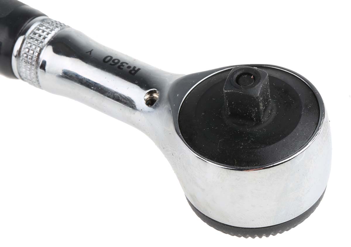 r360pb Facom R.360PB 1/4 in Ratchet with Bi-Material Elastomer Handle, 106mm Overall