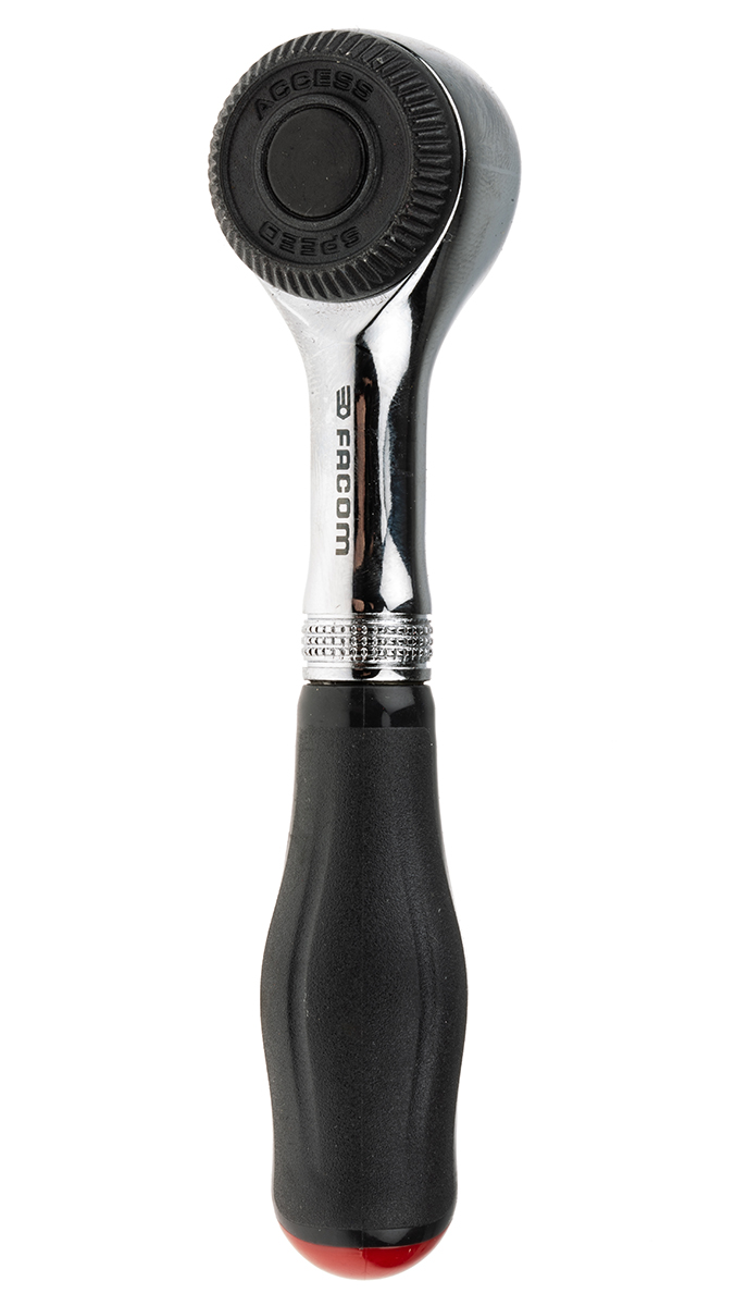 r360pb Facom R.360PB 1/4 in Ratchet with Bi-Material Elastomer Handle, 106mm Overall