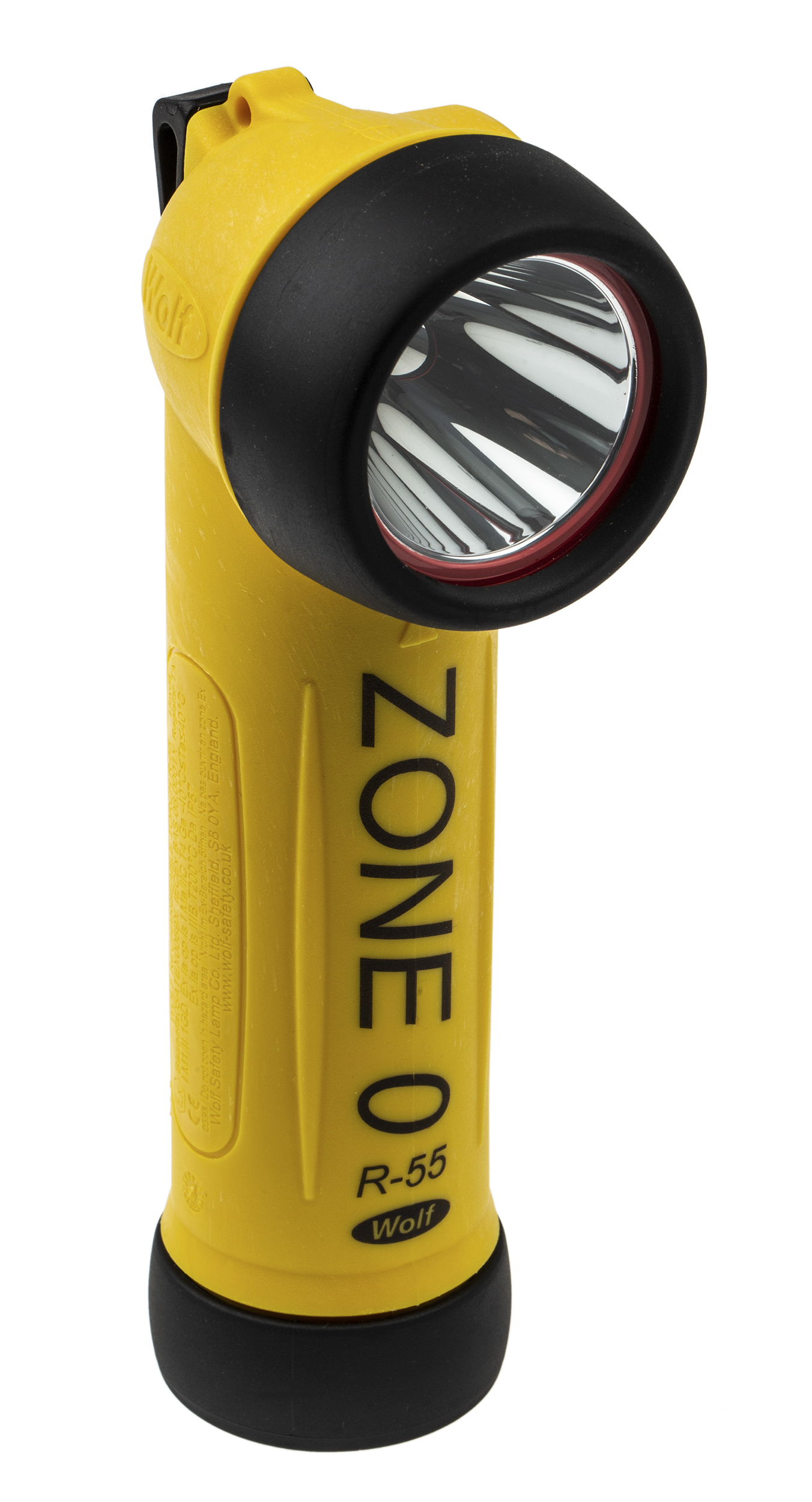 Wolf Safety IECEx, ATEX LED Torch Yellow Rechargeable 80 lm, 195 mm