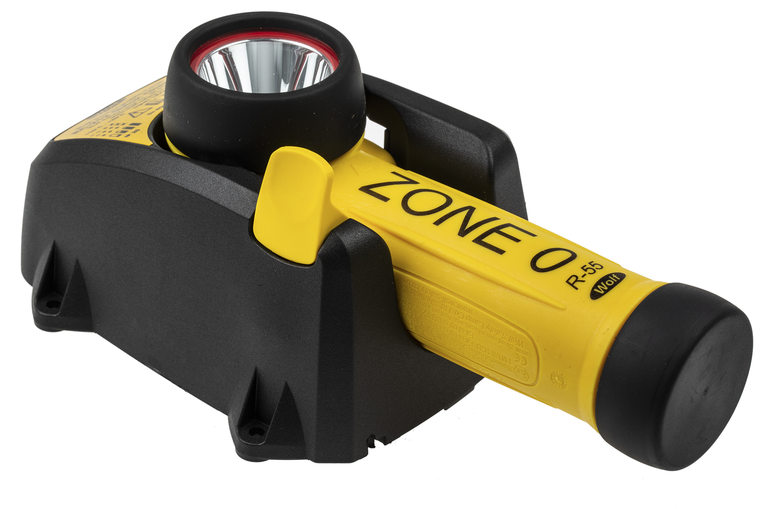 r-55h Wolf Safety IECEx, ATEX LED Torch Yellow Rechargeable 80 lm, 195 mm