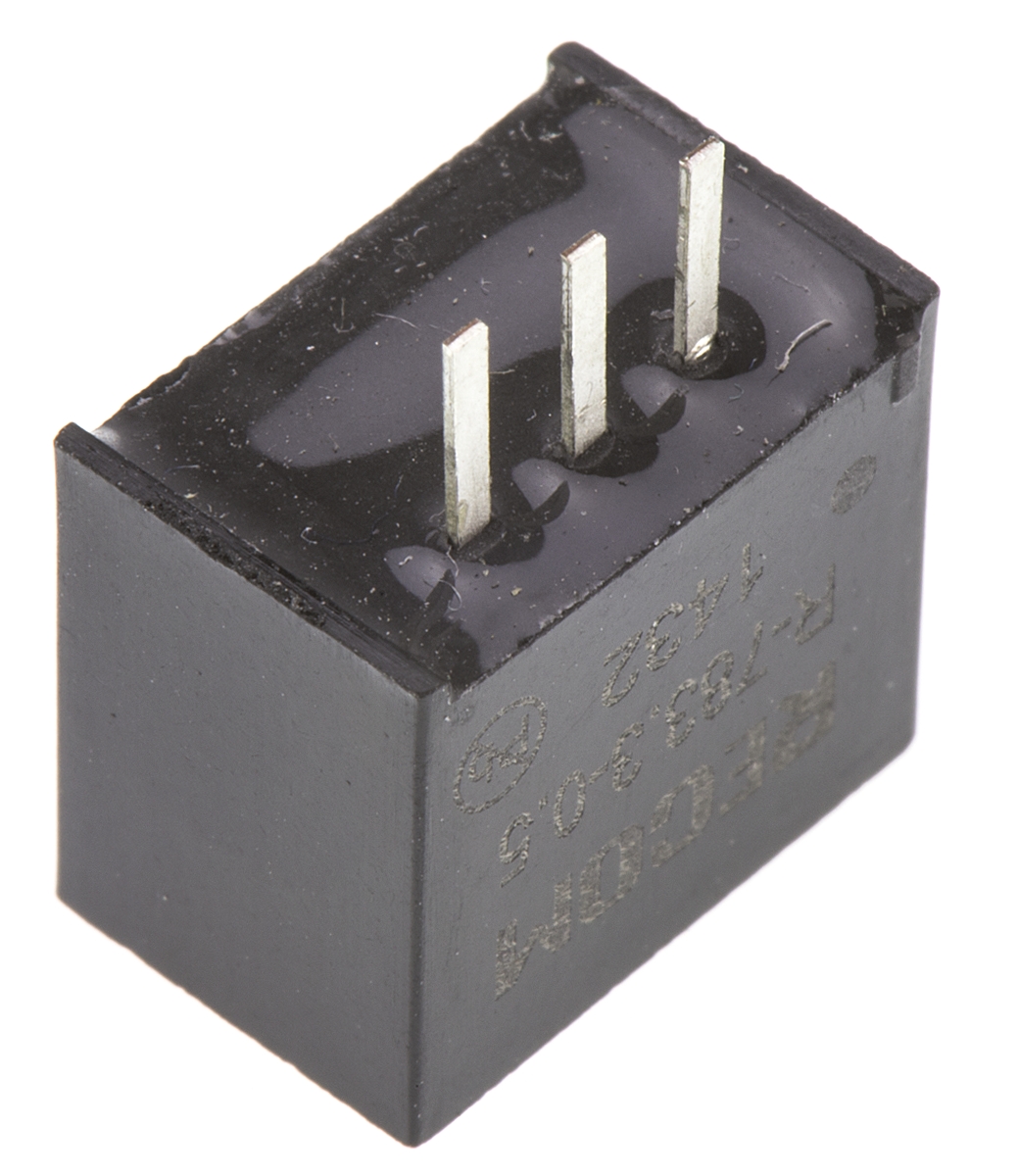 r-7833-05 Recom Switching Regulator, Through Hole, 3.3V dc Output Voltage, 500 mA Output Current, 1 Outputs