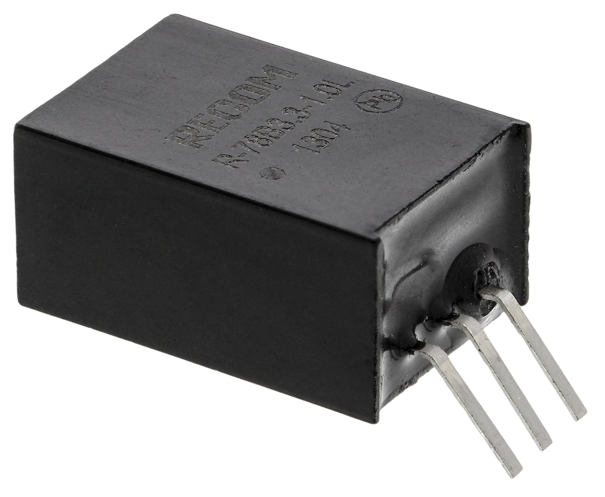 Recom Switching Regulator, Through Hole, 3.3V dc Output Voltage 34V dc, 1 A Output Current, 1 Outputs