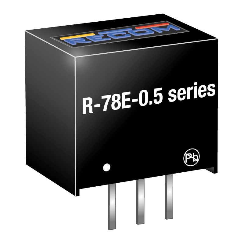 r-78e15-05 Recom Switching Regulator, Through Hole, 15V dc Output Voltage 28V dc, 500 mA Output Current, 1 Outputs