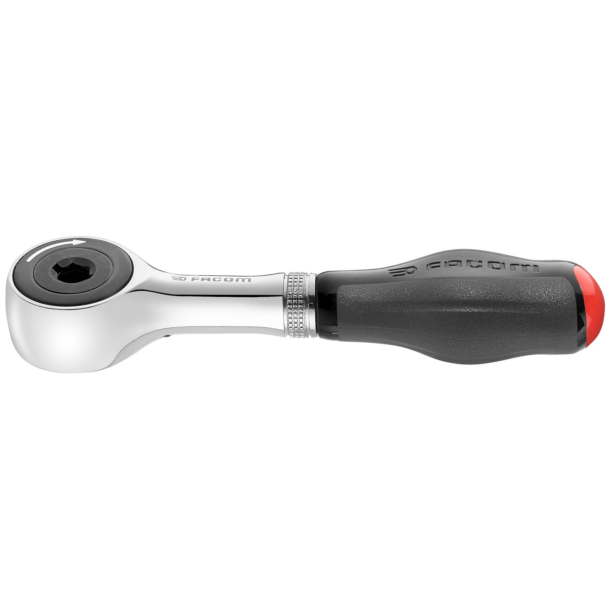Facom R.PE360 1/4 in Ratchet with Bi-Material Elastomer Handle, 120mm Overall