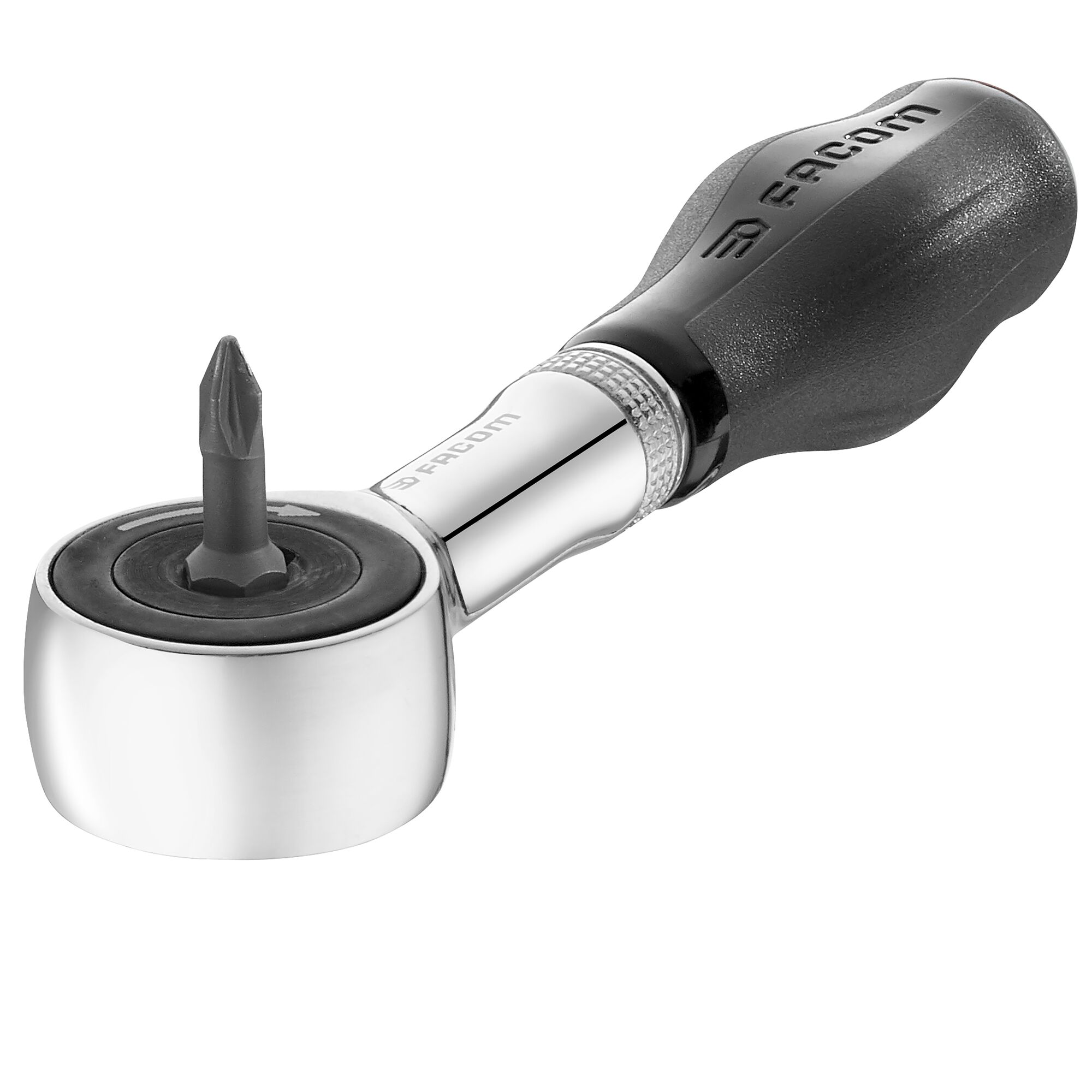 rpe360 Facom R.PE360 1/4 in Ratchet with Bi-Material Elastomer Handle, 120mm Overall