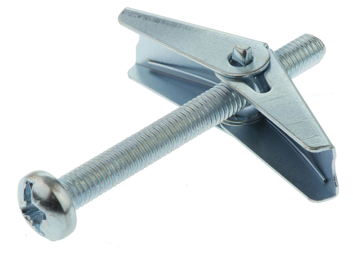 RawlPlug Steel Spring Toggle Cavity Fixing, 18 mm fixing hole diameter