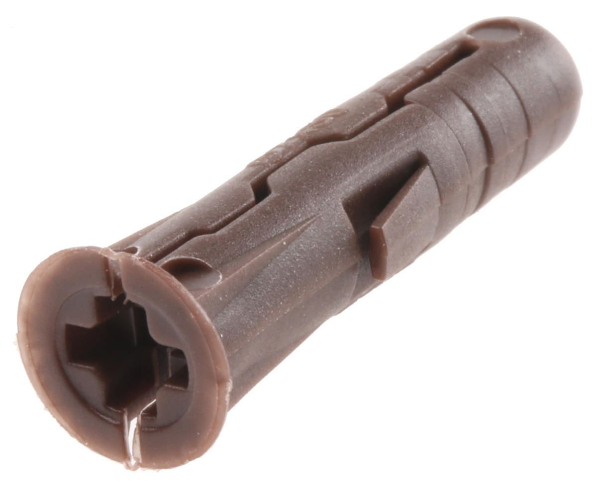 r-uno-brn-288 RawlPlug Brown Plastic Wall Plug