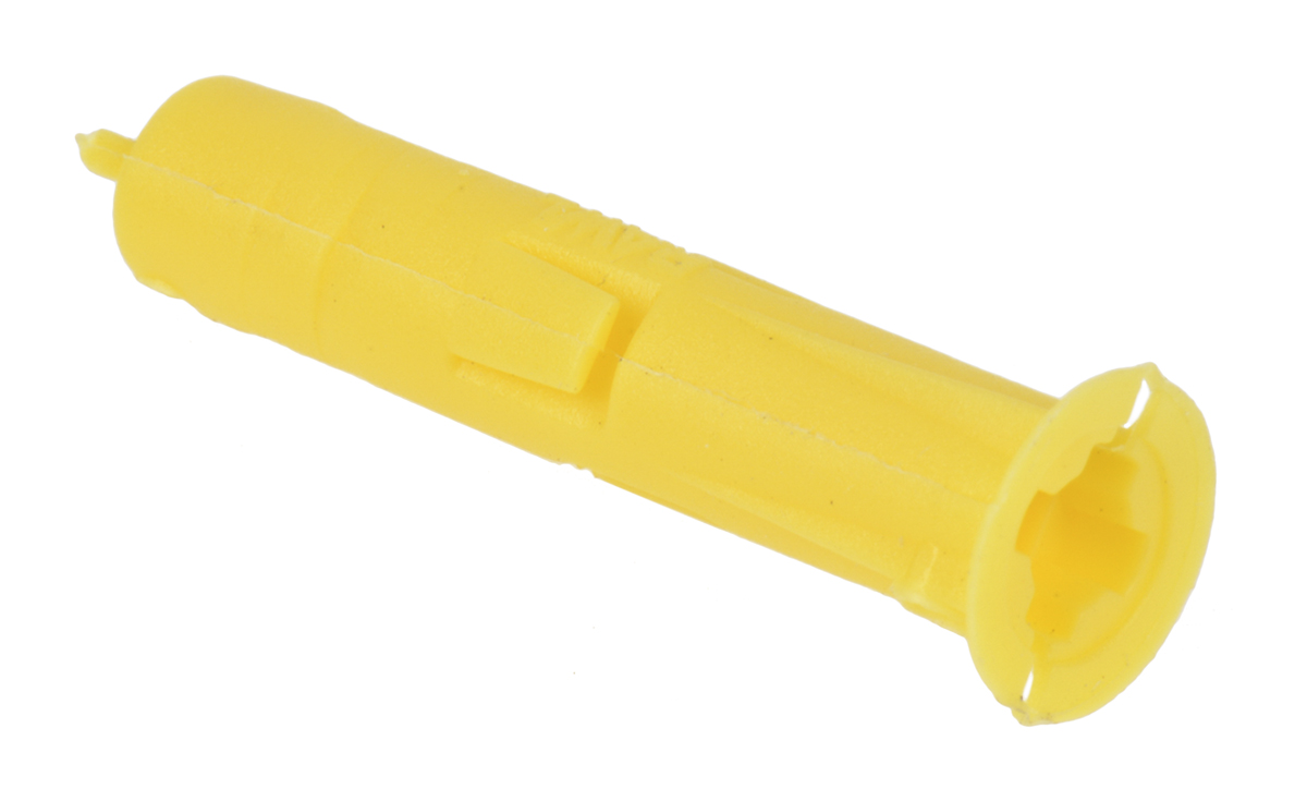 RawlPlug Yellow Plastic Wall Plug, 24 mm Length