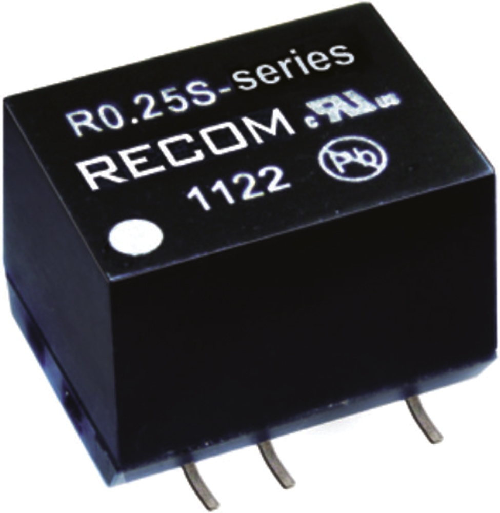 Recom DC/DC Converter, 12V/ 21 mA, 5V Input, 4.5V Input 0.25 W, Surface, 100 °C Max Temp -40 °C Min Temp, 8-Pin Surface