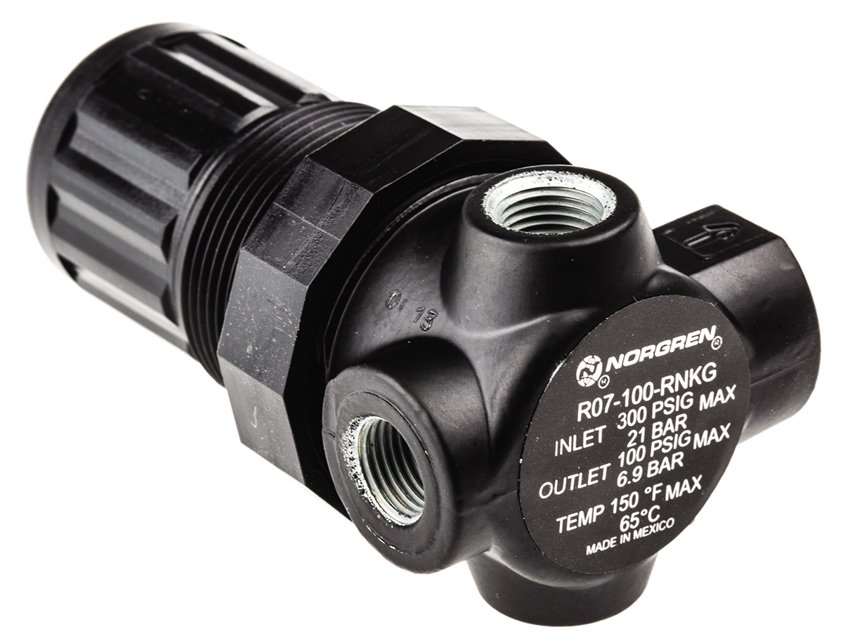 Norgren Pneumatic Regulator -, G 1/8 0.3 bar R07