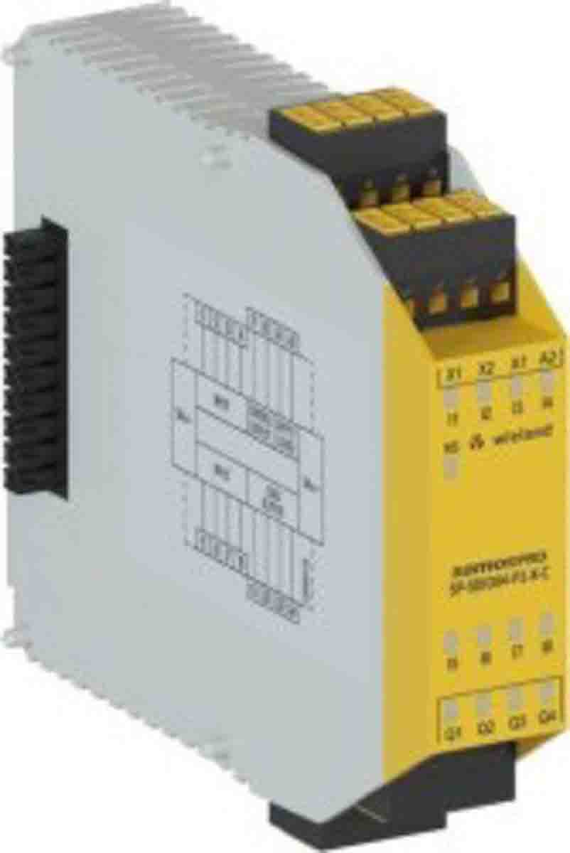 Wieland SP-SDIO84-P1-K Series Input/Output Module, 8 Inputs, 4 Outputs, 24V dc