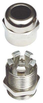 SIB WADI-TEC Series Metallic Nickel Plated Brass Cable Gland, M32 Thread, 13.5 mm min., 18 mm max., IP68
