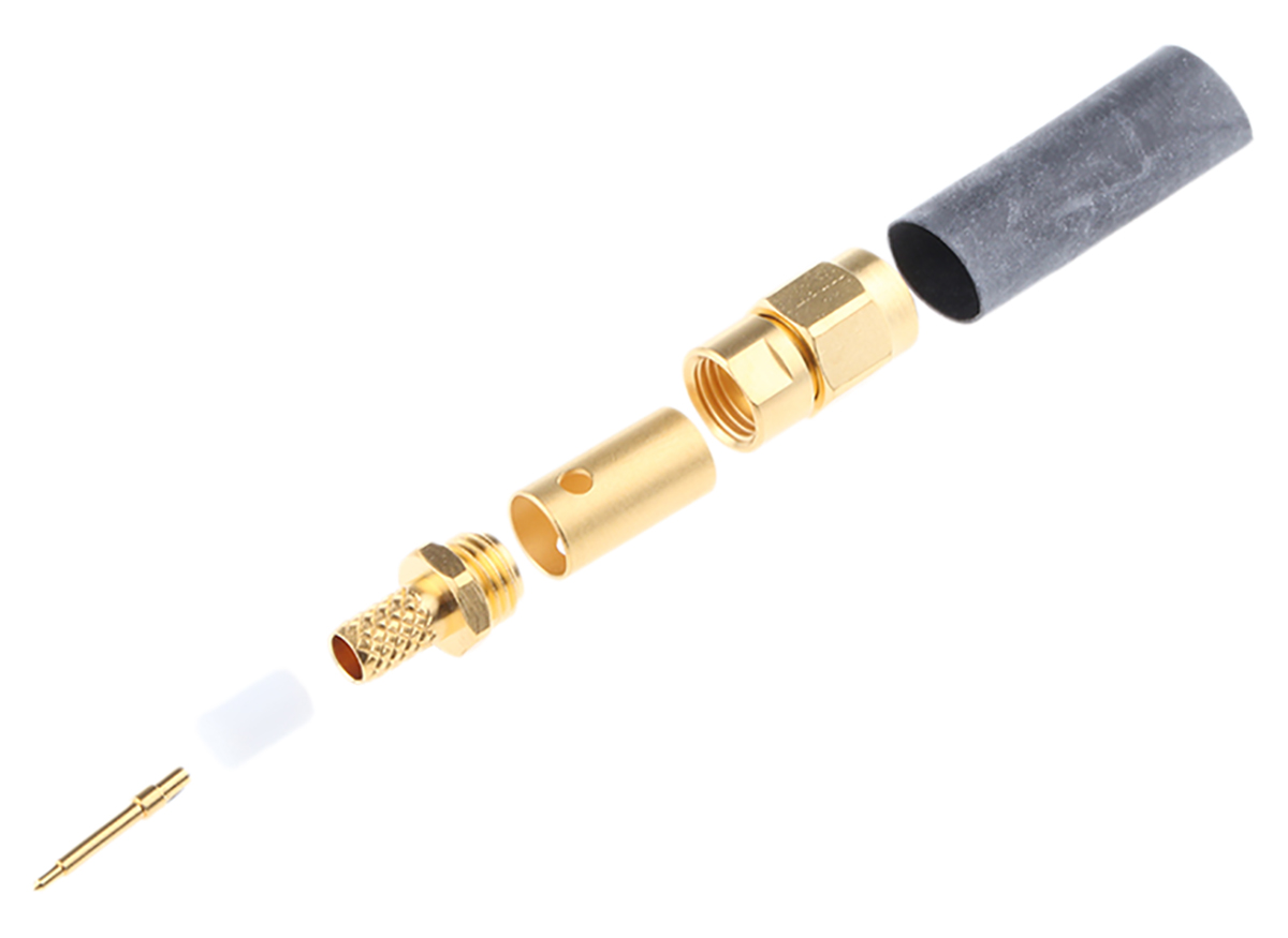 Radiall SMA Series Cable Male SMA, 50 Ω, Straight Body Crimp