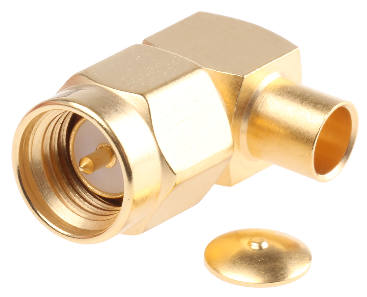 Radiall SMA Series Cable Male SMA, 50 Ω, Right Angle Body Solder
