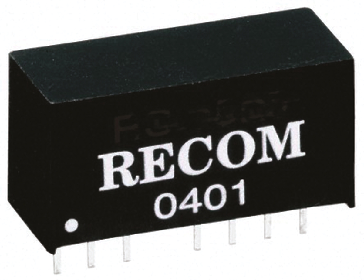 Recom DC/DC Converter, 15V, -15 V/ 66 mA, 24V Input, 5V Input 2 W, Through Hole, 90 °C Max Temp -40 °C Min Temp, 7-Pin
