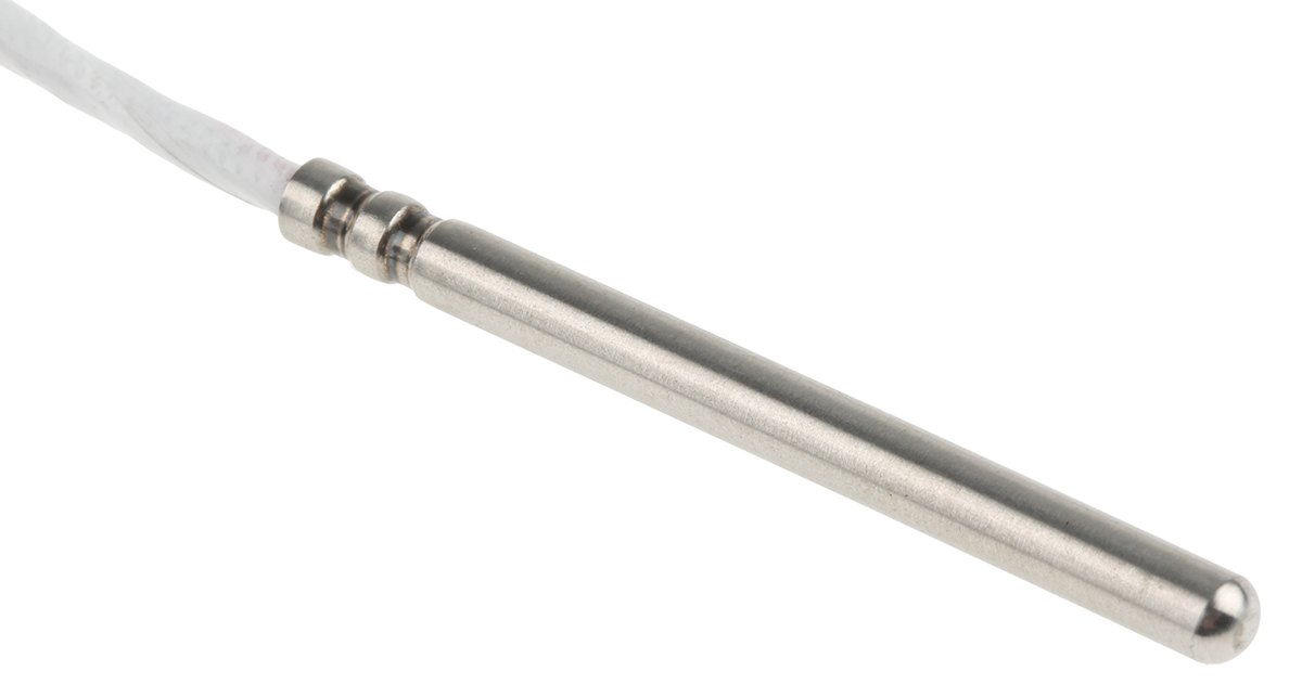 Reckmann PT100 RTD Sensor 4 mm Dia, 50 mm Long, Class B 260 °C Max