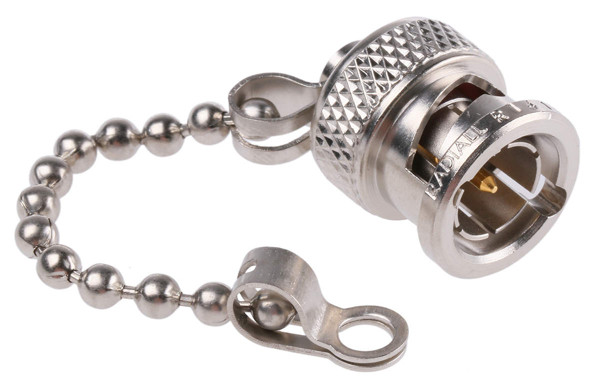 Radiall, BNC R14 RF Connector Dust Cap Short Circuit Cap Male Cord Included for use with Coaxial Connector