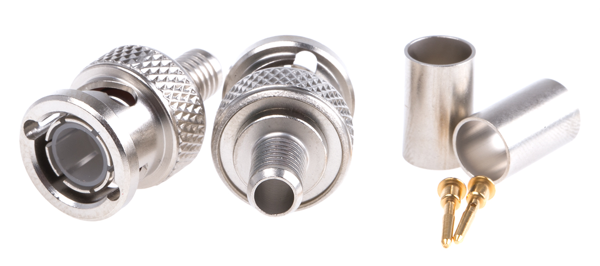 Radiall BNC Series Cable Male BNC, 75 Ω, Straight Body Crimp