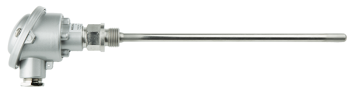 Reckmann PT100 RTD Sensor 9 mm Dia, 250 mm Long, 400 °C Max