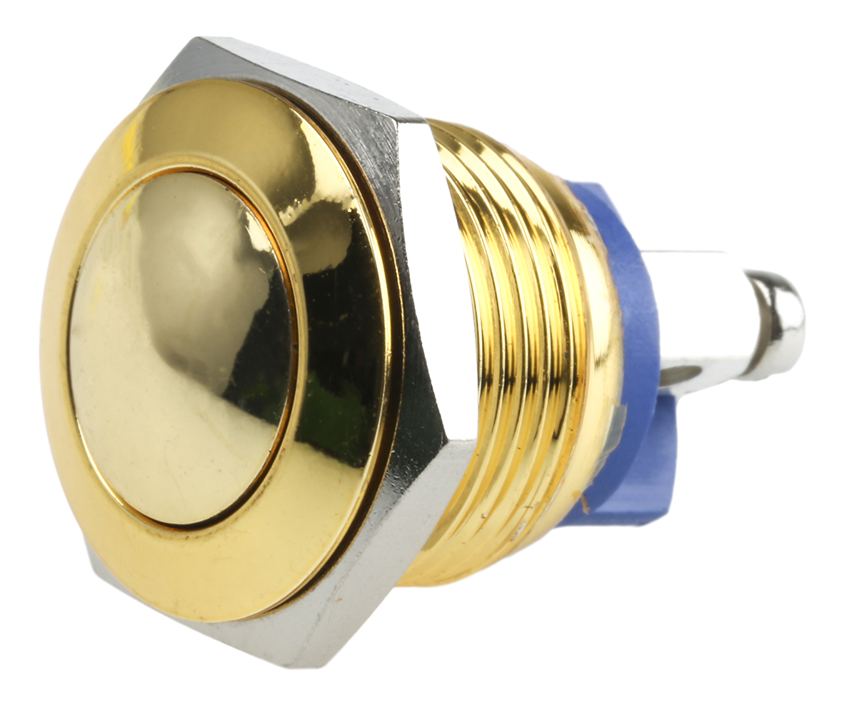 EOZ R Series Push Button Switch, Momentary, Panel, 16.2 mm Cutout, SPST, IP65, 48 V dc 250 V ac