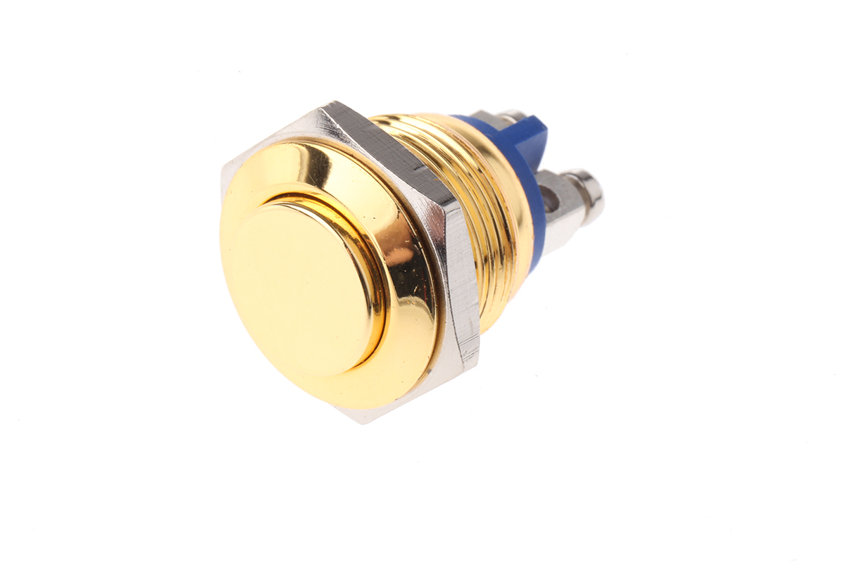 EOZ R Series Push Button Switch, Momentary, Panel, 16.2 mm Cutout, SPST, IP65, 48 V dc 250 V ac