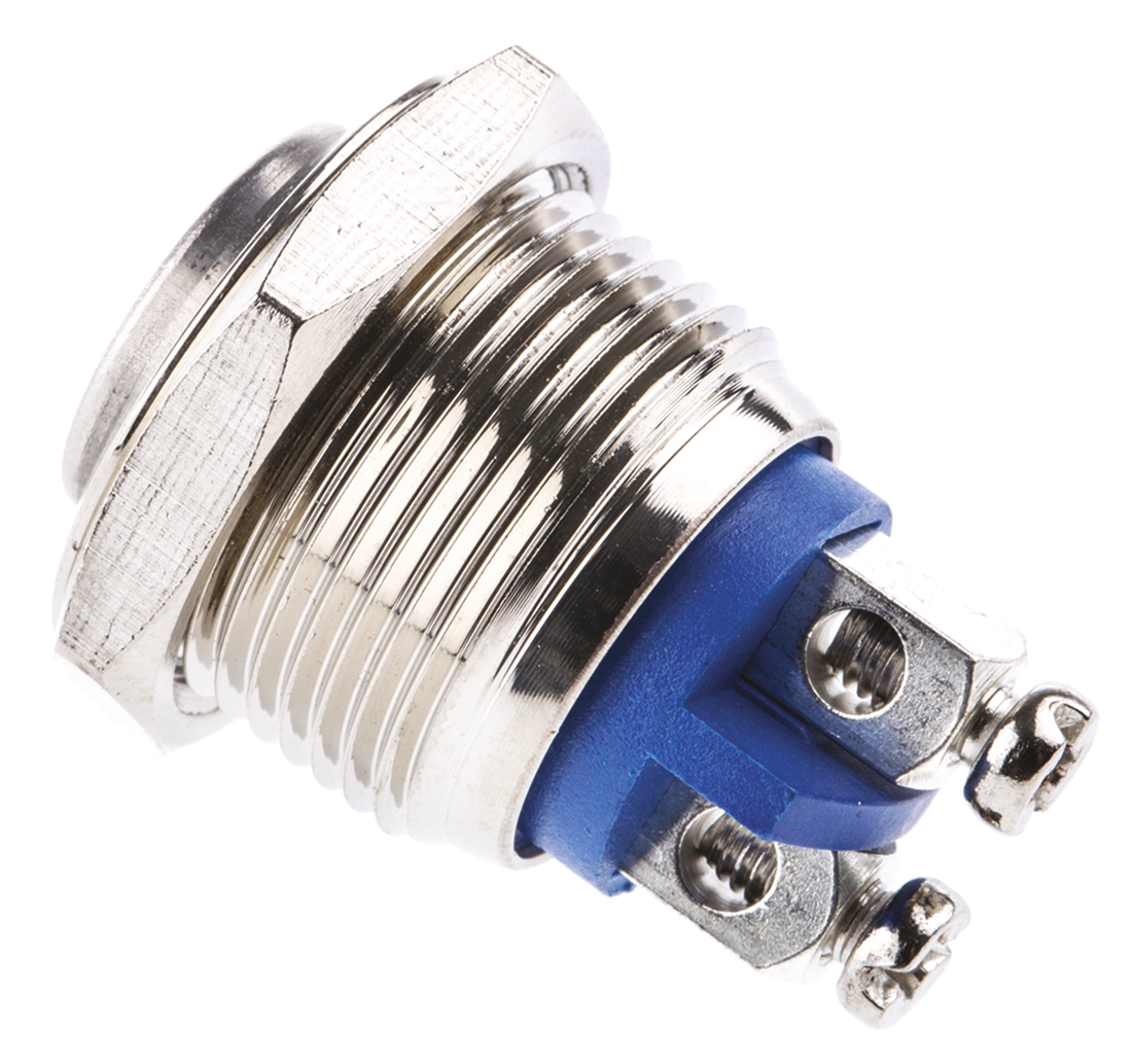 r16frnstag EOZ R Series Push Button Switch, Momentary, Panel, 16.2 mm Cutout, SPST, IP65, 48 V dc 250 V ac