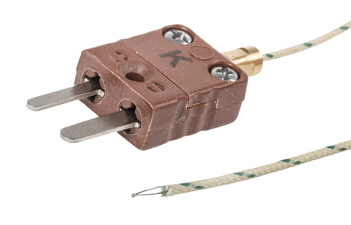 Reckmann Type K Thermocouple 500 mm Length, 1.4 mm Diameter → 900 °C Max