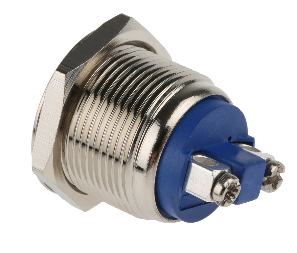 r19dfnstag EOZ R Series Push Button Switch, Momentary, Panel, 19.2 mm Cutout, SPST, IP65, 48 V dc