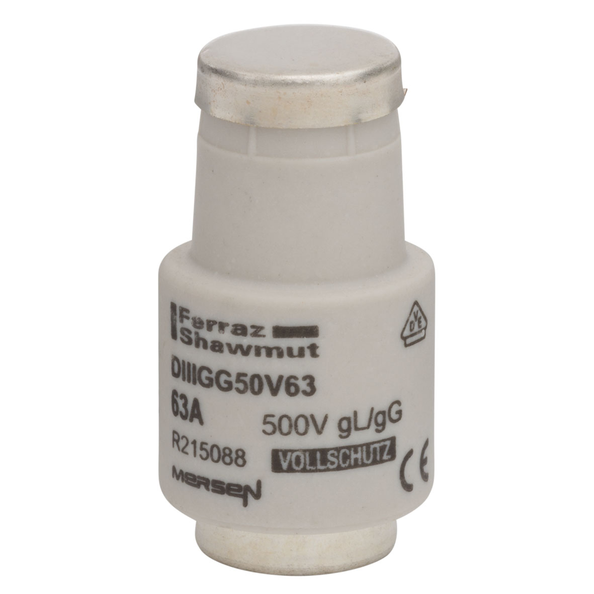 Mersen 63A D3 Diazed Fuse, E33 Thread Size, 500V