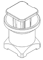 Radiall RP-SMP-Max Series Surface Male SMP, 50 Ω, Straight Body Surface Mount