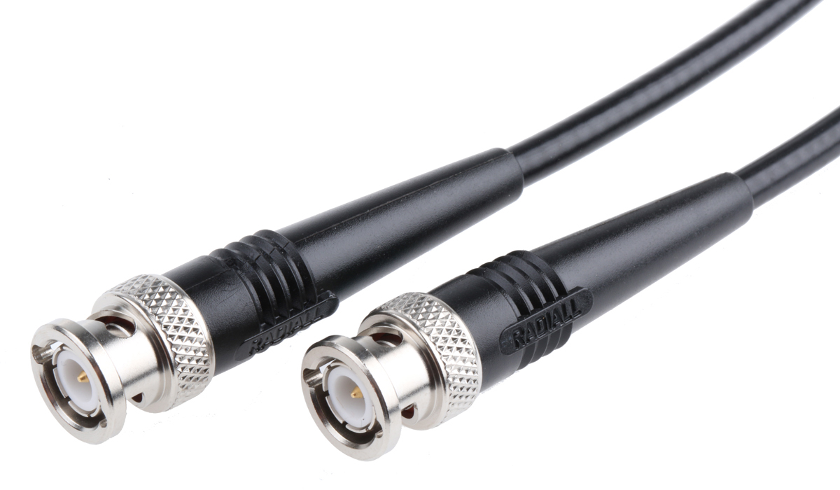 Radiall Cable Assembly Series Coaxial Cable Male BNC to Male BNC, 2 m 50 Ω